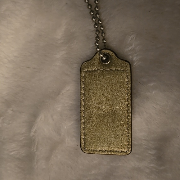 Coach large gold leather hang tag EUC NO CALL OUTS - Picture 2 of 2